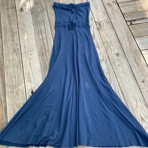 LOVE from YAYA x Revolve AMAZING! Flattering XL/4 Navy Strapless Maxi